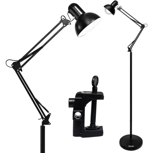 Luminária de piso articulada para leitura