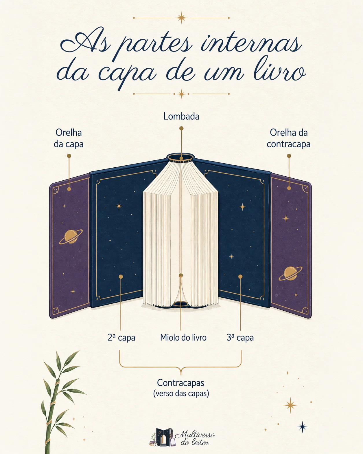 Infográfico do Miolo do Livro — Estrutura e acabamento interno das páginas
