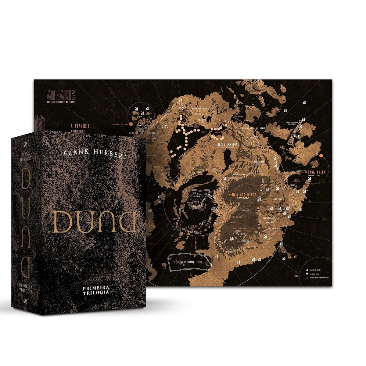 Box Duna: Primeira Trilogia + Mapa Arrakis